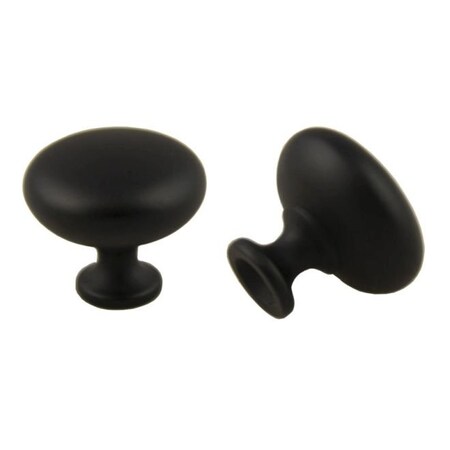 Crown 1-1/2" Mushroom Cabinet Knob Matte Black Finish CHK81361BK